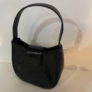 Cute Black Snake Skin Mini Purse- La Regale